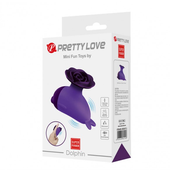 PRETTY LOVE - Dolphin Finger Vibrator (Chargeable - Purple)